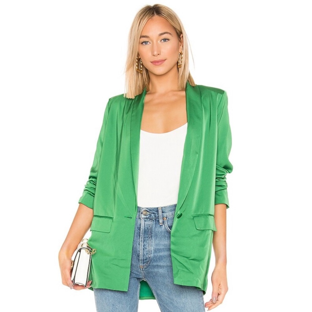 REVOLVE L'Academie | The Fleur Blazer in Kelly Green